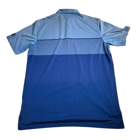 Peter Millar Mens Summer Comfort Polo Shirt XL Blue Colorblock Design - Picture 2 of 7